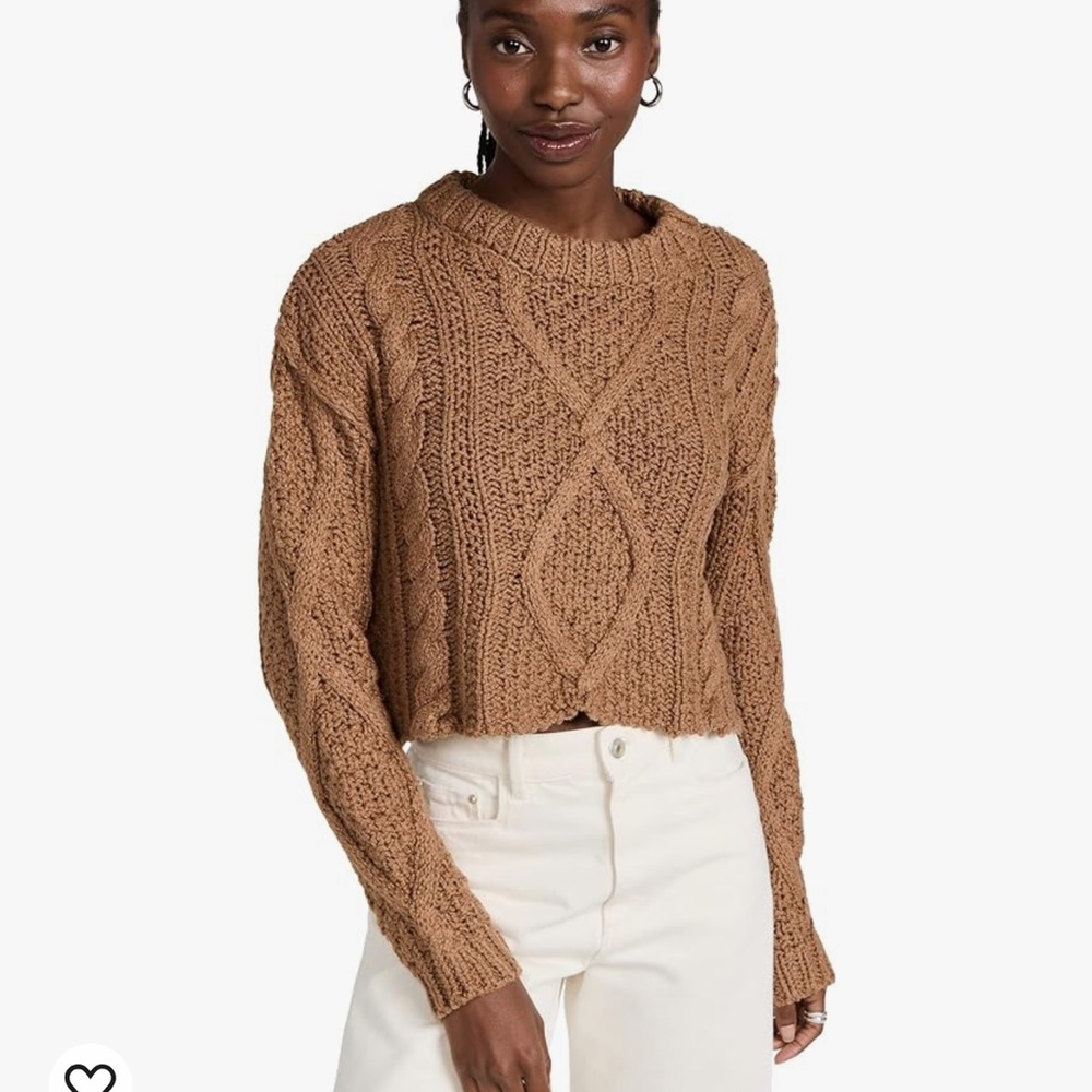 Free People Cutting Edge Cable Knit Sweater
